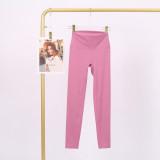 LULU Cross-Border Tight-Fitting Nude-Feel Yoga Pants Peach Butt-Lifting Training Fitness Long Pants Elastic Sports Cropped Pants for Women