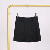 LULU accordion skirt for fitness and sports, two-piece design, anti-exposure, elastic and breathable, pleated tennis skirt for women, fashionable and versatile