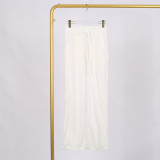 LULU Nude High-Waisted Drawstring Cargo Pants with Pockets for Women, Loose Slimming Long Pants for Yoga, Sports, and Fitness