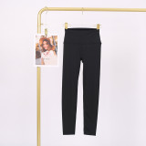 LULU Cross-Border Tight-Fitting Nude-Feel Yoga Pants Peach Butt-Lifting Training Fitness Long Pants Elastic Sports Cropped Pants for Women