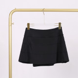 LULU Three-Pleat Skirt for Fitness and Sports, Two-in-One Anti-Exposure Elastic Breathable Tennis Skirt for Women, All-Season