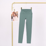 LULU Cross-Border Tight-Fitting Nude-Feel Yoga Pants Peach Butt-Lifting Training Fitness Long Pants Elastic Sports Cropped Pants for Women
