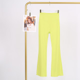 LULU high-waisted flared pants for women, high elasticity, slimming, brushed fabric, naked feel, suitable for sports, fitness, and yoga, can be worn outside in spring and autumn
