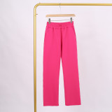 LULU (in stock) Yoga wide-leg high-waisted loose casual air-layer sweatpants with slight flare for sports