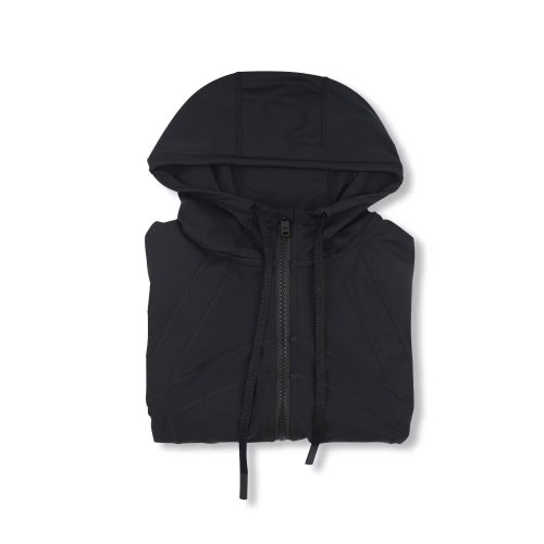 LULU In-Stock Hooded Jacket Running Yoga Coat Sports Slim Fit Zipper Cardigan Fitness Top for Women