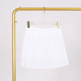 LULU accordion skirt for fitness and sports, two-piece design, anti-exposure, elastic and breathable, pleated tennis skirt for women, fashionable and versatile