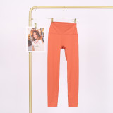 LULU Cross-Border Tight-Fitting Nude-Feel Yoga Pants Peach Butt-Lifting Training Fitness Long Pants Elastic Sports Cropped Pants for Women
