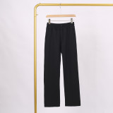 LULU (in stock) Yoga wide-leg high-waisted loose casual air-layer sweatpants with slight flare for sports