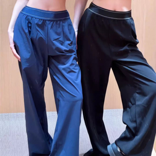 Correct version A** Jisoo Kim Ji-soo's same style sports fitness yoga quick-dry pants casual straight wide-leg pants