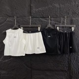 In-stock spring/summer new model: Women's fitness sports tennis quick-dry tank top + anti-exposure half skirt set