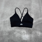 Yoga sports bra in Kendall Jenner style, sexy V-neck, adjustable with chest pads, comfortable strapless triangle bra for women