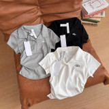 High-end version, original label *Women's casual sports fashion set, simple POLO shirt and anti-exposure short skirt two-piece