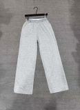 Spring casual sports sweatpants for women, high-waisted wide-leg pants with ribbons, loose-fitting, slimming, and drapey casual pants