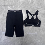 aIo American-style Pilates bra training fitness outfit for women, high-waisted butt-lifting sports tank top and shorts two-piece set