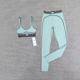nude yoga suit set, women's sports yoga suit, fitness buttock lifting Pilates external yoga suit