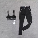 nude yoga suit set, women's sports yoga suit, fitness buttock lifting Pilates external yoga suit