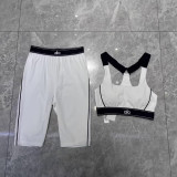aIo American-style Pilates bra training fitness outfit for women, high-waisted butt-lifting sports tank top and shorts two-piece set
