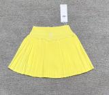 Spring and summer yoga short skirt, pleated skirt, sports fitness running anti-exposure quick-dry faux two-piece tennis skirt pants