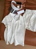 New letter-printed American-style polo collar short-sleeve T-shirt for women, summer slim-fit design top, trendy