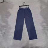 Spring casual sports sweatpants for women, high-waisted wide-leg pants with ribbons, loose-fitting, slimming, and drapey casual pants