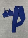 European and American Yoga Set Fashion Sexy Outdoor Running Bare-Skin Fitness Tight Quick-Dry Sportswear Suite