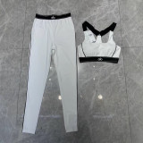 High-End New Yoga Sports Set: Cross-Strap Tank Top + Elastic High-Waisted Tight Pants