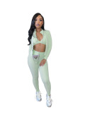 HR24042 European and American women's clothing, new autumn and winter tight-fitting sports casual three-piece suit