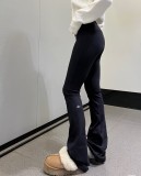 In-stock flared yoga pants for summer, suitable for sports and casual wear, versatile, with a cooling effect, high elasticity, tummy control, and butt-lifting effect