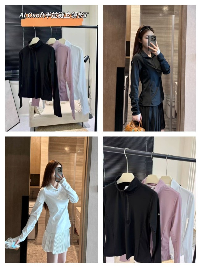 In stock 2026 summer new model stand-up collar half-zip sun protection jacket ice silk breathable sports fitness yoga
