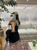 New in stock: High-waisted knitted short tank top for sports, casual wear, and yoga, slimming and stylish sleeveless top with straps
