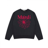 Trendy brand sweatshirt with daisy and dachshund prints and embroidery, same style as Jin Gaoyin, pure cotton round-neck top for women, street fashion brand