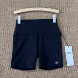 In-stock women's black high-waisted sports fitness yoga shorts, tummy control and butt-lifting three-point hot pants, high-end version