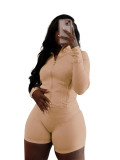 HR24068 Bestseller Extension Spring New Style European and American Sports Casual Sexy Tight-Fitting Long-Sleeve Shorts Two-Piece Set