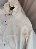 North American Kim Ji-soo three-dimensional logo hooded sweatshirt, casual loose-fitting sports pullover with pockets, long-sleeved top, in stock