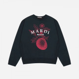 Trendy brand sweatshirt with daisy and dachshund prints and embroidery, same style as Jin Gaoyin, pure cotton round-neck top for women, street fashion brand