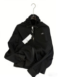 Kim Ji-soo's same style full-zip drawstring hooded sweatshirt, casual and sophisticated sports jacket for women