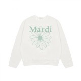 Trendy brand sweatshirt with daisy and dachshund prints and embroidery, same style as Jin Gaoyin, pure cotton round-neck top for women, street fashion brand