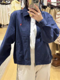 In stock 2025 Spring/Autumn Ralph Lauren Embroidered Vintage POLO Collar Women's Jacket Versatile Trendy High-Quality Version