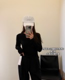 In stock 2025 Spring/Autumn ribbed long-sleeve round-neck base shirt, soft and skin-friendly, casual, versatile, slimming