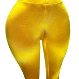HR25031 European and American fashion women's elastic satin glossy hot pants shorts (fixed price, no price changes)