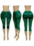 HR25031 European and American fashion women's elastic satin glossy hot pants shorts (fixed price, no price changes)