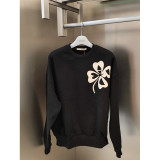 Trendy brand sweatshirt with daisy and dachshund prints and embroidery, same style as Jin Gaoyin, pure cotton round-neck top for women, street fashion brand