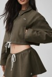2026 Spring New Short Zipper Drawstring Jacket + Low-Waist Drawstring Mini Skirt Casual Set