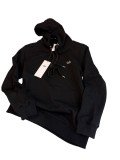 North American Kim Ji-soo three-dimensional logo hooded sweatshirt, casual loose-fitting sports pullover with pockets, long-sleeved top, in stock