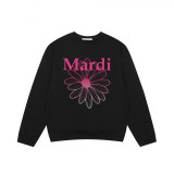Trendy brand sweatshirt with daisy and dachshund prints and embroidery, same style as Jin Gaoyin, pure cotton round-neck top for women, street fashion brand