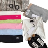 Premium authentic silver label logo candy-colored simple short-sleeve women's loose versatile casual T-shirt 2025 summer