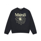 Trendy brand sweatshirt with daisy and dachshund prints and embroidery, same style as Jin Gaoyin, pure cotton round-neck top for women, street fashion brand