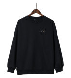 lO Heavy Industry Silver-Plated 3D Logo Round-Neck Sweatshirt, Autumn and Winter Trendy Fashionable Unisex Simple Loose-Fit Jacket