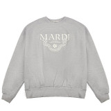 Trendy brand sweatshirt with daisy and dachshund prints and embroidery, same style as Jin Gaoyin, pure cotton round-neck top for women, street fashion brand