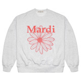 Trendy brand sweatshirt with daisy and dachshund prints and embroidery, same style as Jin Gaoyin, pure cotton round-neck top for women, street fashion brand